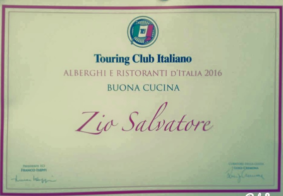 “Zio Salvatore” ancora premiato a Roma dal Touring Club Italia