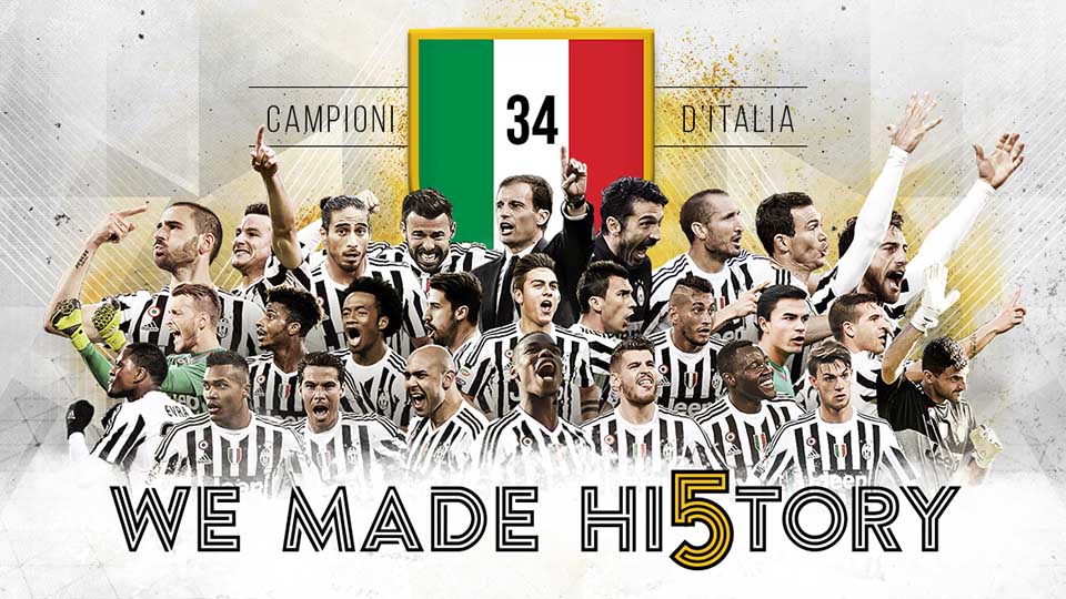 La trentacinquesima giornata di campionato incorona la Juve Campione d’Italia